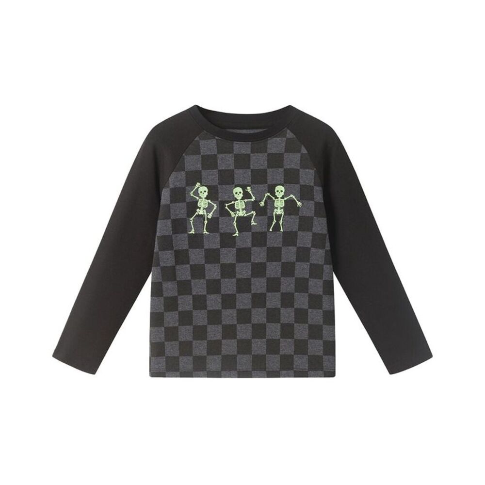 Andy & Evan Boys  Glow In The Dark Skeleton T-Shirt, Black